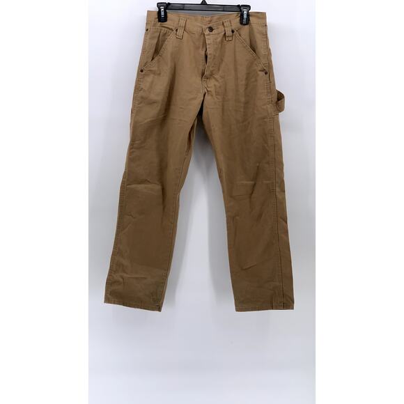 WRANGLER Men's Tan Khaki Relaxed Fit Five Star Premium Carpenter Jeans SZ 30X30 - Picture 1 of 13